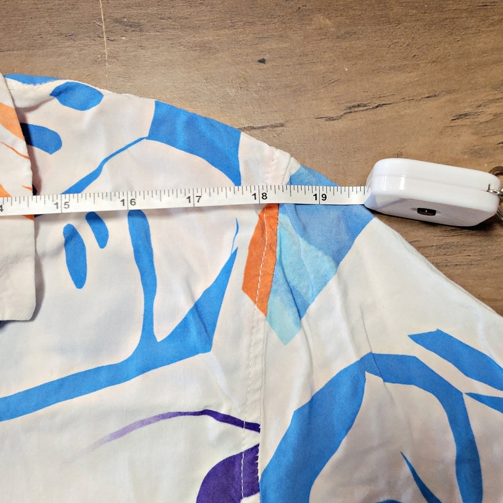 4th Dimension Ying Yang And Leaf Button Up Shirt … - image 6